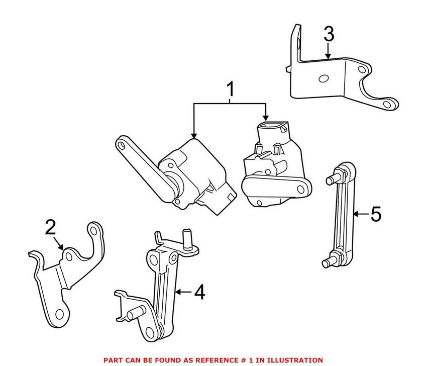 BMW Headlight Level Sensor - Front 37146870000